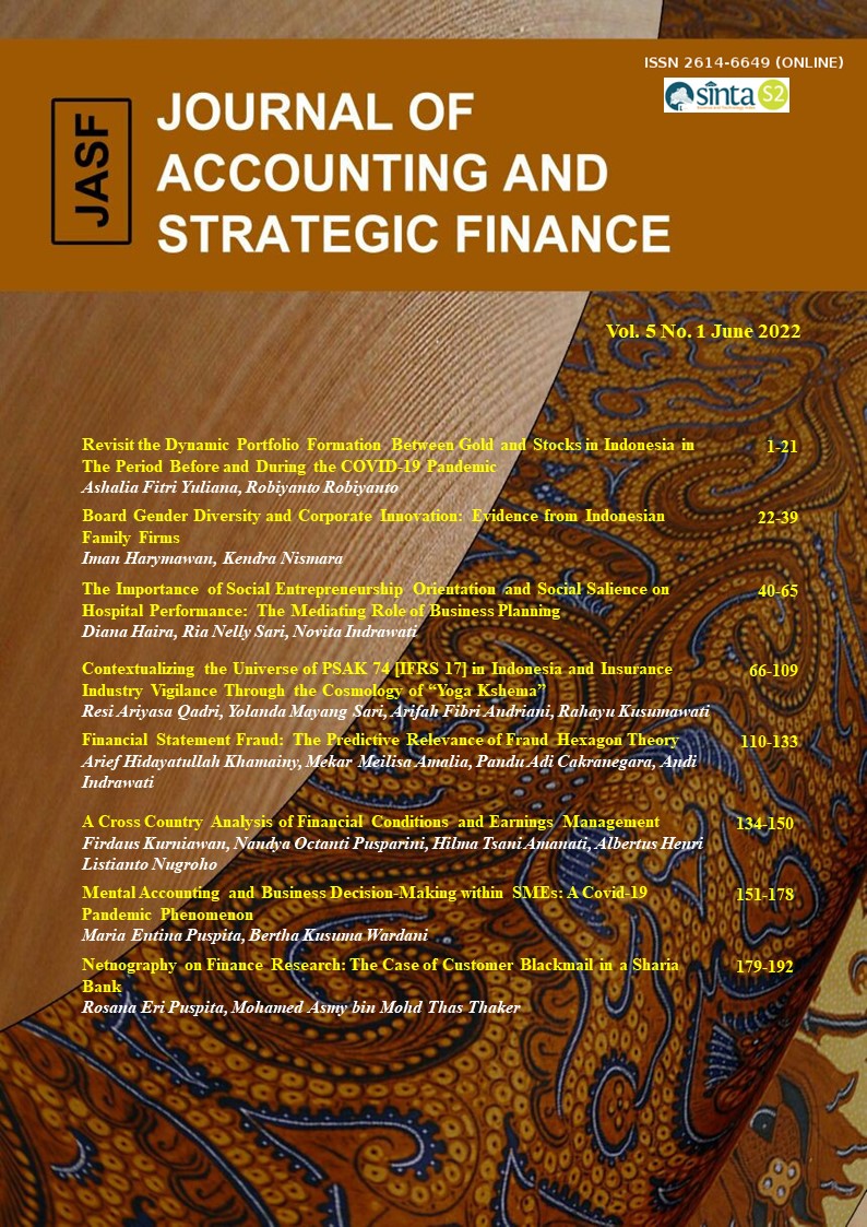 					View Vol. 5 No. 1 (2022): JASF (Journal of Accounting and Strategic Finance)  - June 2022
				