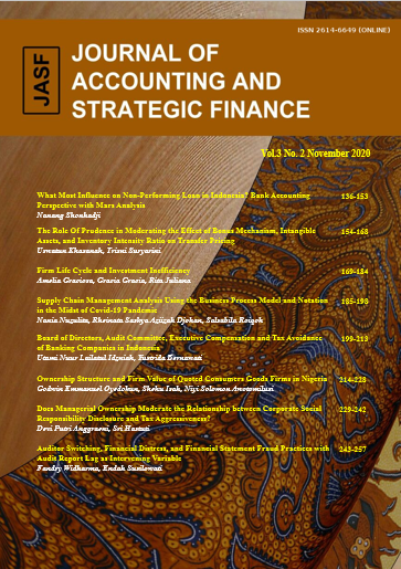 					View Vol. 3 No. 2 (2020): JASF (Journal of Accounting and Strategic Finance) - November 2020
				