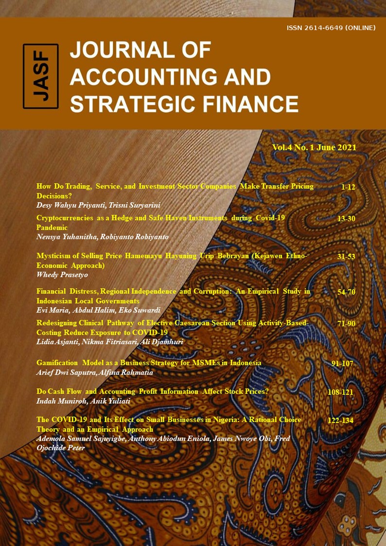 					View Vol. 4 No. 1 (2021): JASF (Journal of Accounting and Strategic Finance) - June 2021
				